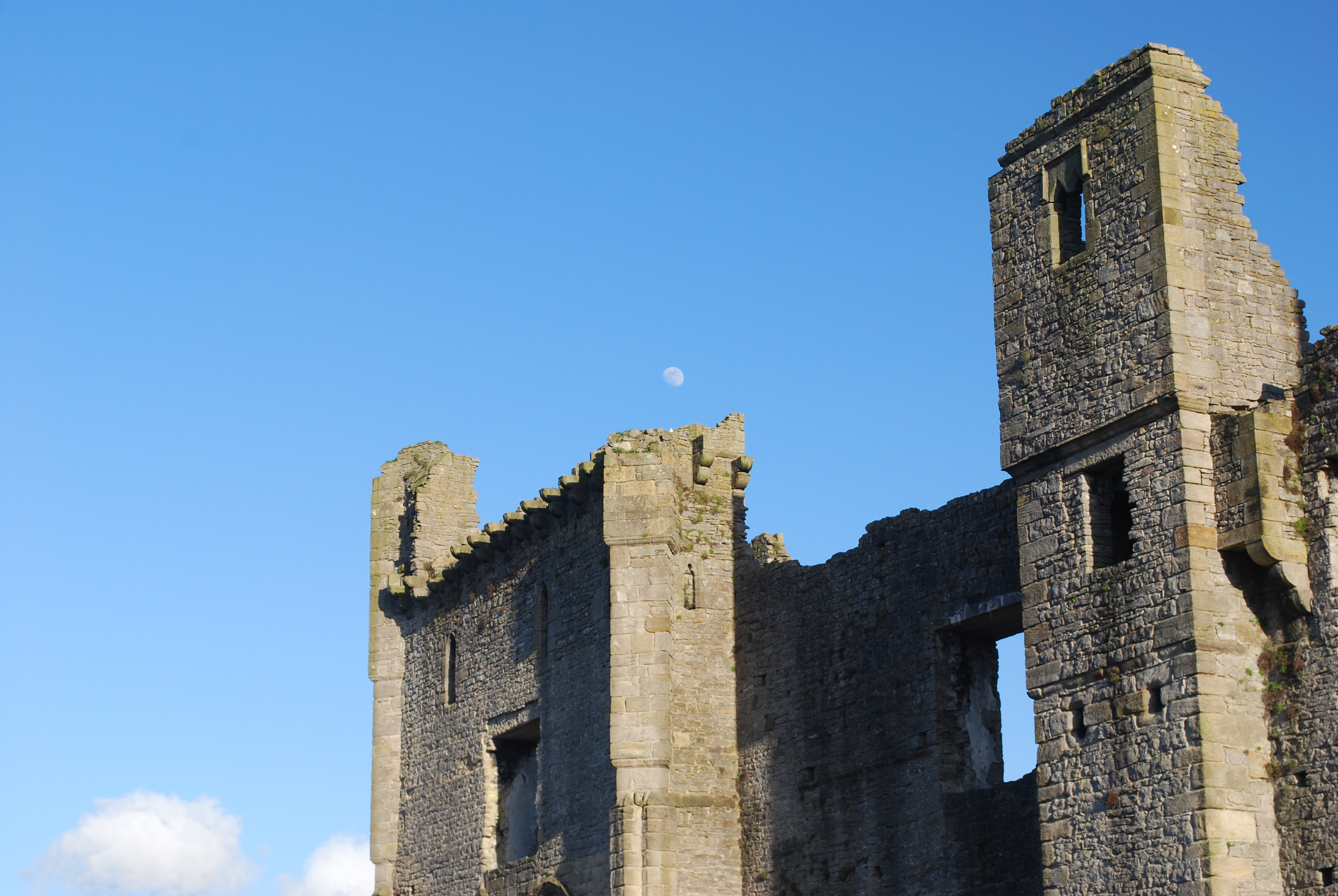 Moon Over Middleham Castle